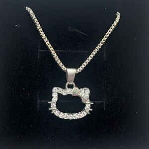Silver Hello Kitty Pendant Necklace